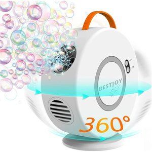 Bubble Machine for Toddlers - Rechargeable Bubble Blower Rotated 90°/360°